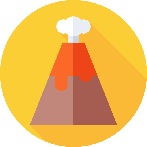 火山 Flat Circular Flat icon