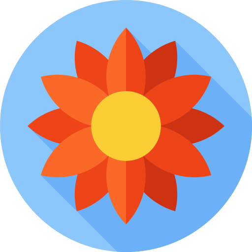 flor Flat Circular Flat icono