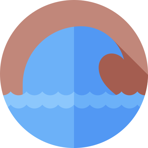 웨이브 Flat Circular Flat icon