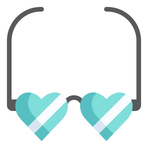 Heart glasses Generic Flat icon