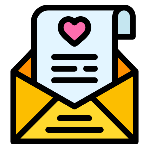 Love letter Generic Outline Color icon