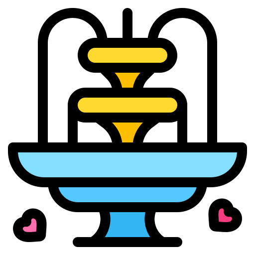 噴水 Generic Outline Color icon
