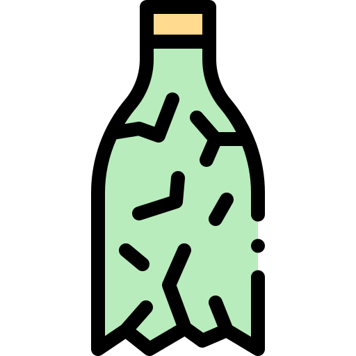 Разбитая бутылка Detailed Rounded Lineal color иконка