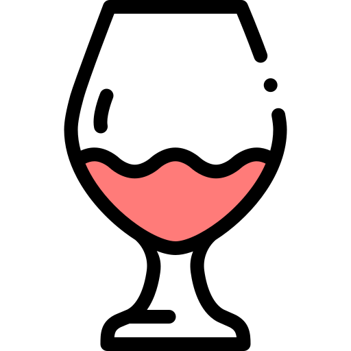 Wine glass Detailed Rounded Lineal color icon