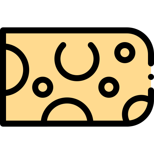 치즈 Detailed Rounded Lineal color icon