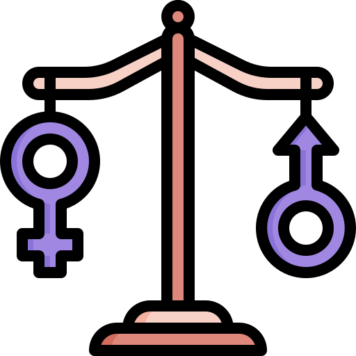 równość płci Generic Outline Color ikona