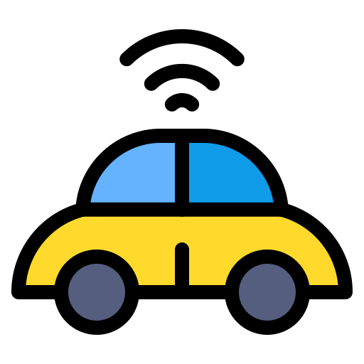 inteligentny samochód Generic Outline Color ikona