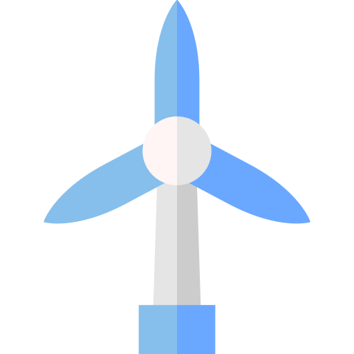 moulin à vent Basic Straight Flat Icône