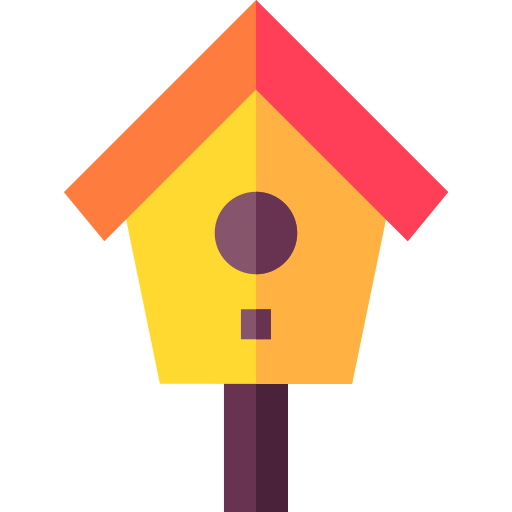 casa del pájaro Basic Straight Flat icono