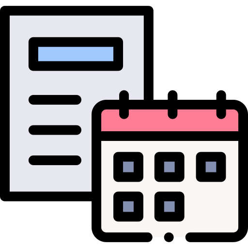 Schedule Detailed Rounded Lineal color icon