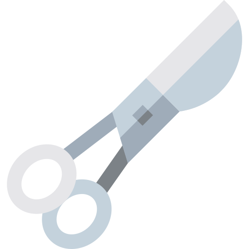 Duck billed scissors Basic Straight Flat icon