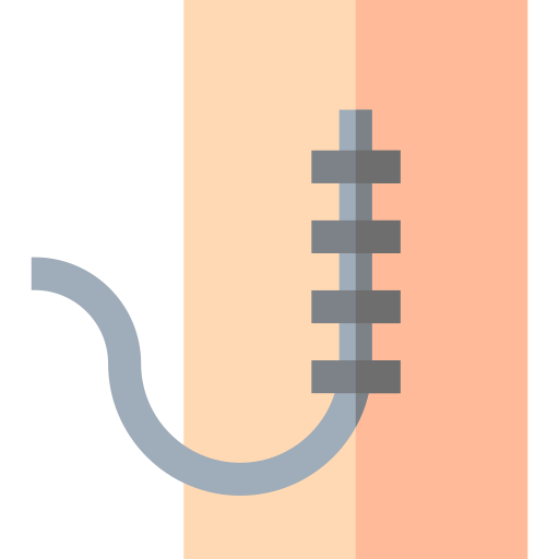 Stitched Basic Straight Flat icon