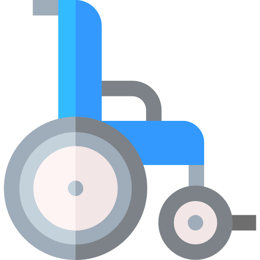 바퀴 달린 의자 Basic Straight Flat icon