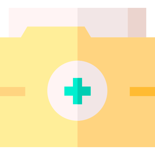 folder medyczny Basic Straight Flat ikona