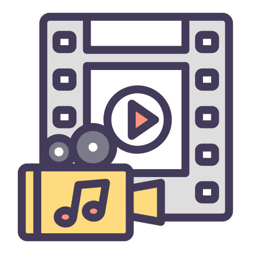Music video Generic Outline Color icon