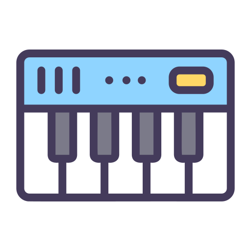 elektrische piano Generic Outline Color icoon