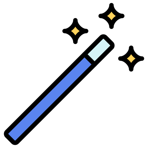 Magic wand Generic Outline Color icon
