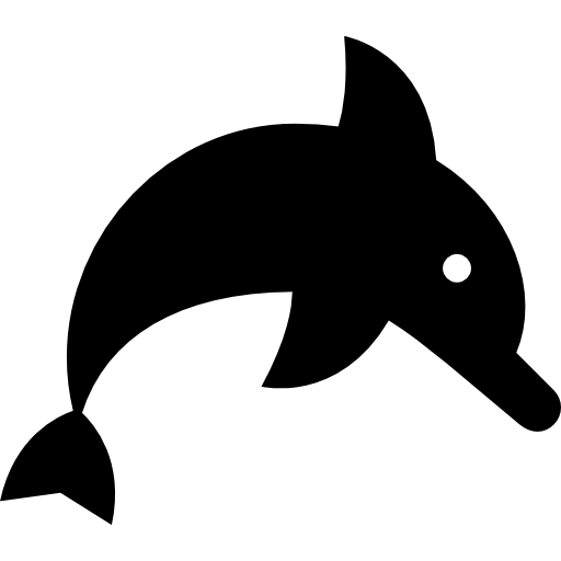 golfinho Basic Straight Filled Ícone
