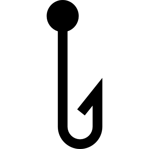Hook Basic Straight Filled icon
