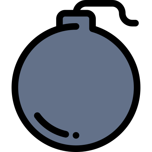 爆弾 Detailed Rounded Lineal color icon