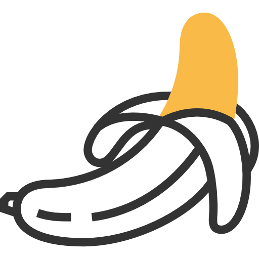 banaan Meticulous Yellow shadow icoon