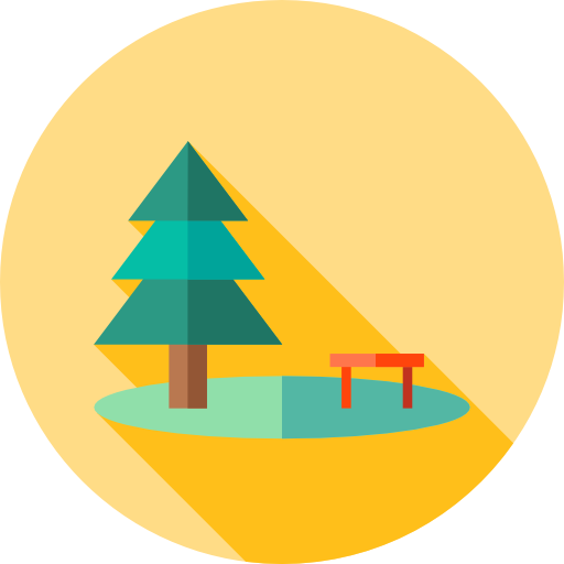 캠핑 Flat Circular Flat icon