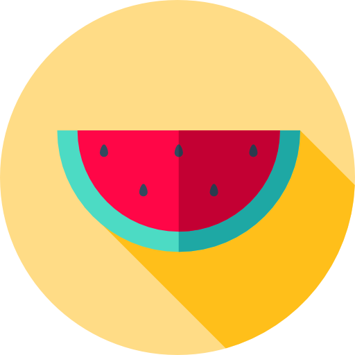sandía Flat Circular Flat icono