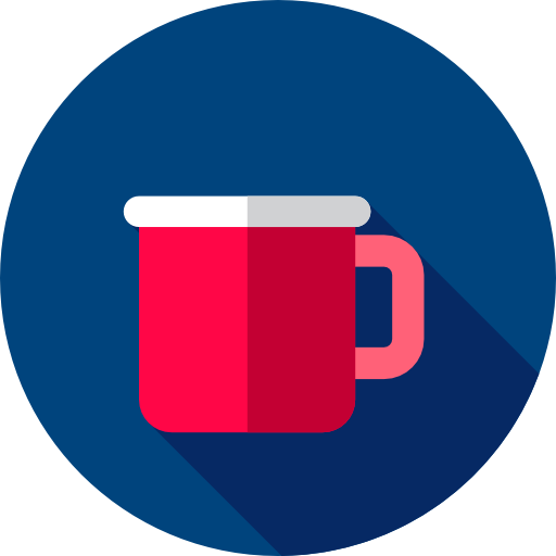 Mug Flat Circular Flat icon