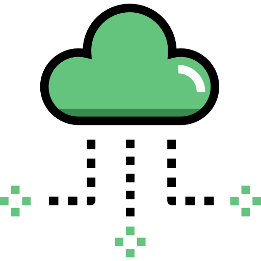 computação em nuvem Detailed Straight Lineal color Ícone