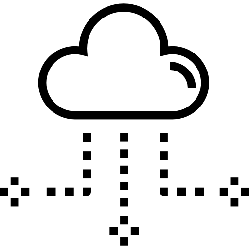 computação em nuvem Detailed Straight Lineal Ícone
