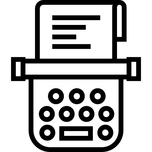maszyna do pisania Detailed Straight Lineal ikona
