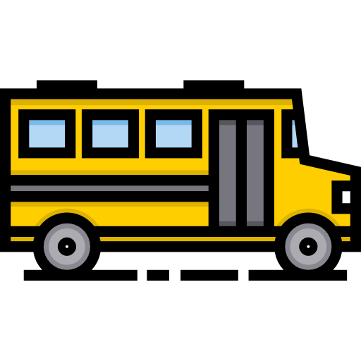 autobús escolar Detailed Straight Lineal color icono