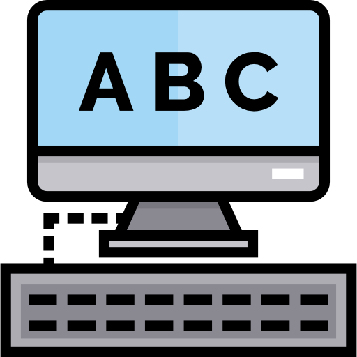 komputer Detailed Straight Lineal color ikona