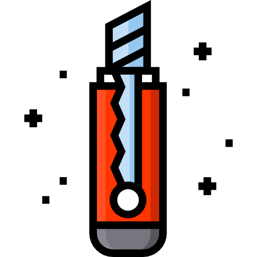 cortador Detailed Straight Lineal color icono