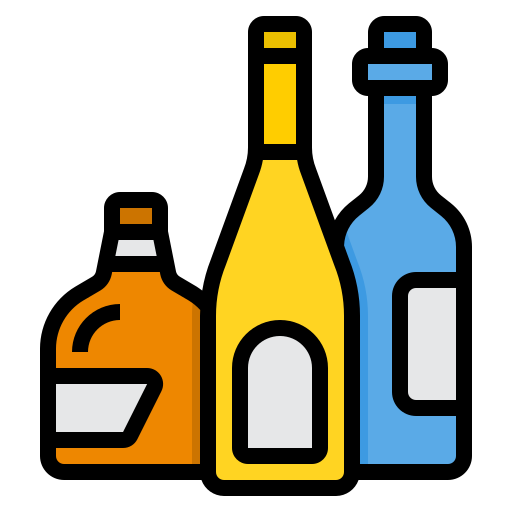 Alcoholic drink itim2101 Lineal Color icon