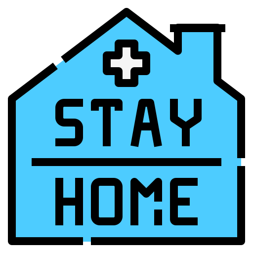 Stay home Linector Lineal Color icon