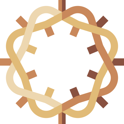 Crown of thorns Basic Straight Flat icon