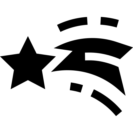 estrella fugaz Basic Straight Filled icono