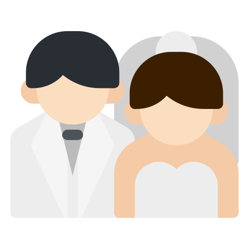 結婚式のカップル Generic Flat icon