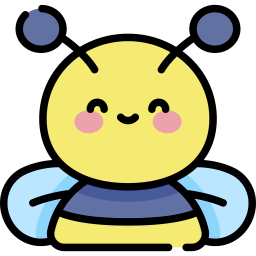 Bee Kawaii Lineal color icon