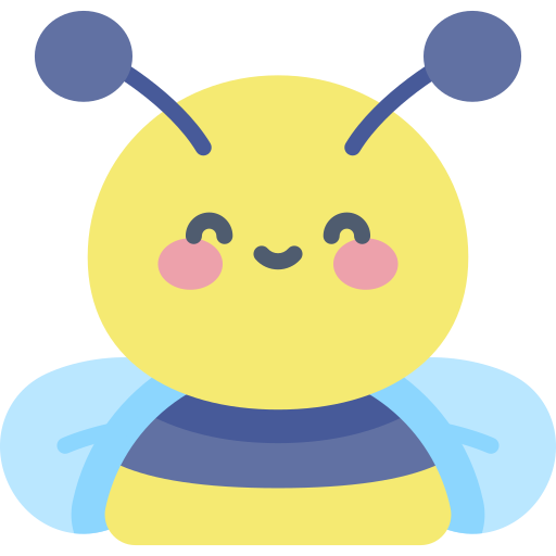 pszczoła Kawaii Flat ikona