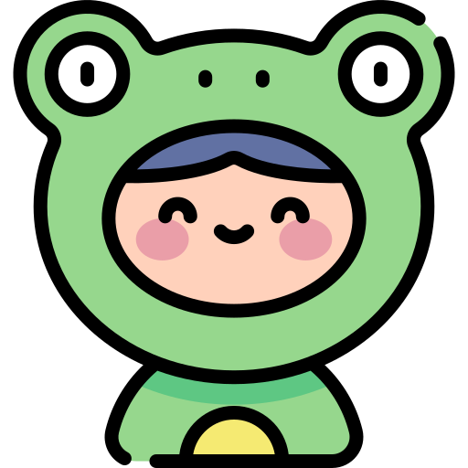 蛙 Kawaii Lineal color icon