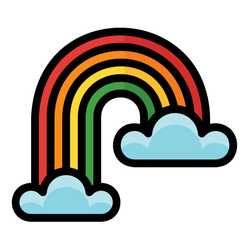 arco iris Generic Outline Color icono
