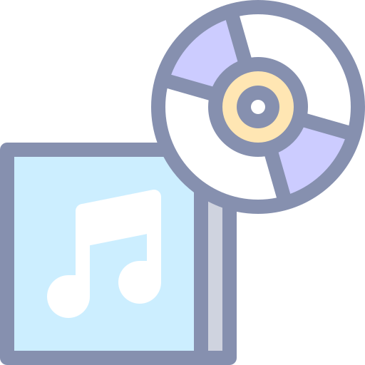 Music album Detailed color Lineal color icon