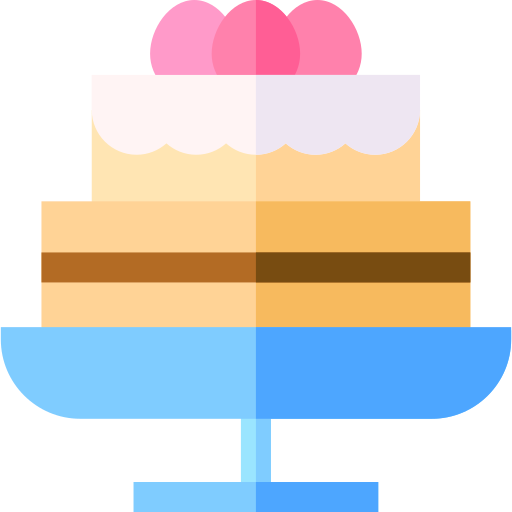taart Basic Straight Flat icoon