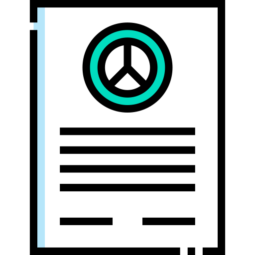 tratado de paz Detailed Straight Lineal color icono