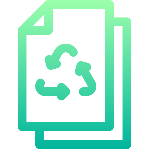 Recycled paper Basic Gradient Lineal color icon