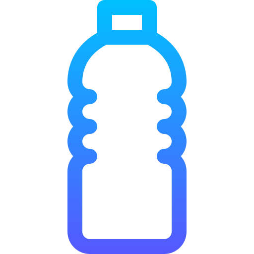 botella de plástico Basic Gradient Lineal color icono