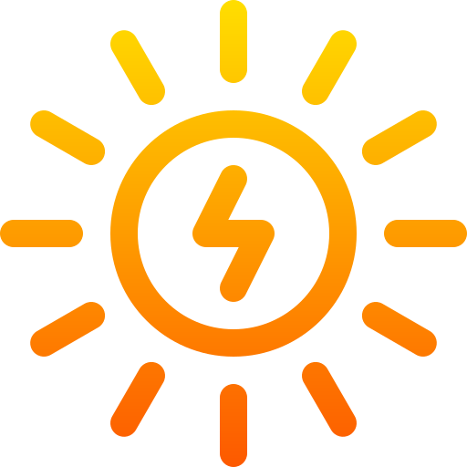 Sun energy Basic Gradient Lineal color icon