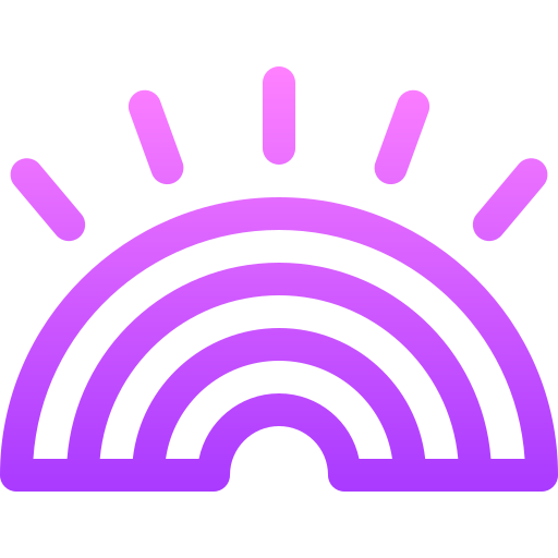 무지개 Basic Gradient Lineal color icon